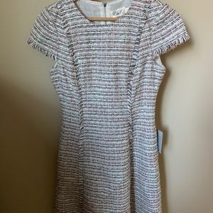 Eliza J Tweed Fit and Flare Dress